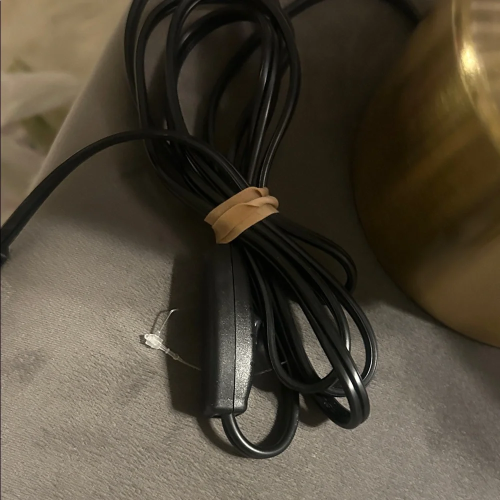 IKEA Gray and Gold Accent Lamps